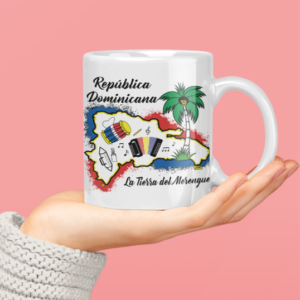 Taza con el mapa la tierra del merengue