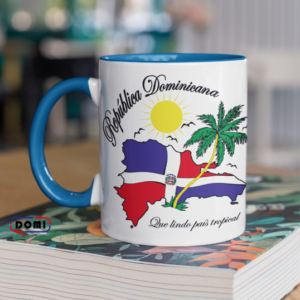 taza con el mapa dominicano